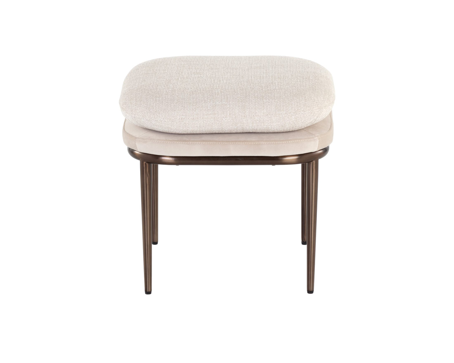 Koffi Stool - Dark Bronze - Chacha Cream / Meg Taupe