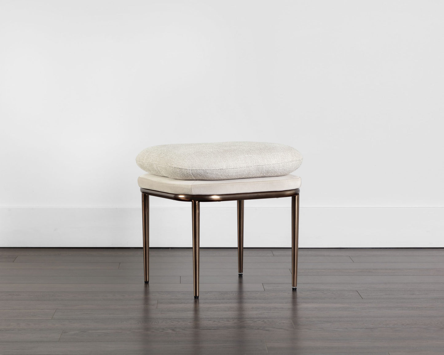 Koffi Stool - Dark Bronze - Chacha Cream / Meg Taupe