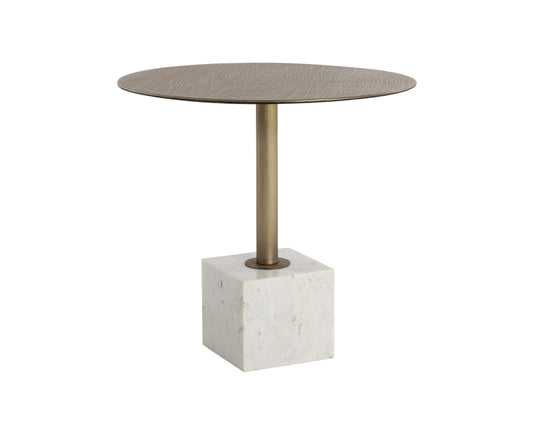 Kata Bistro Table - White Marble - 32"