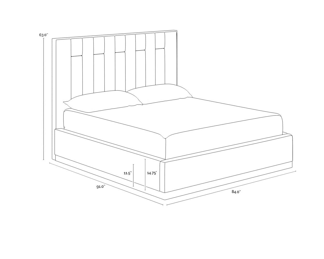 Nemu Bed - King - Rhea Light Barley