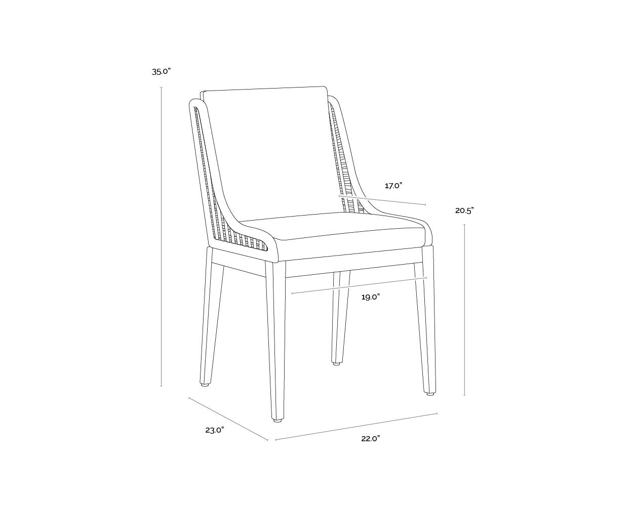 Sorrento Dining Chair - Drift Brown - Palazzo Cream