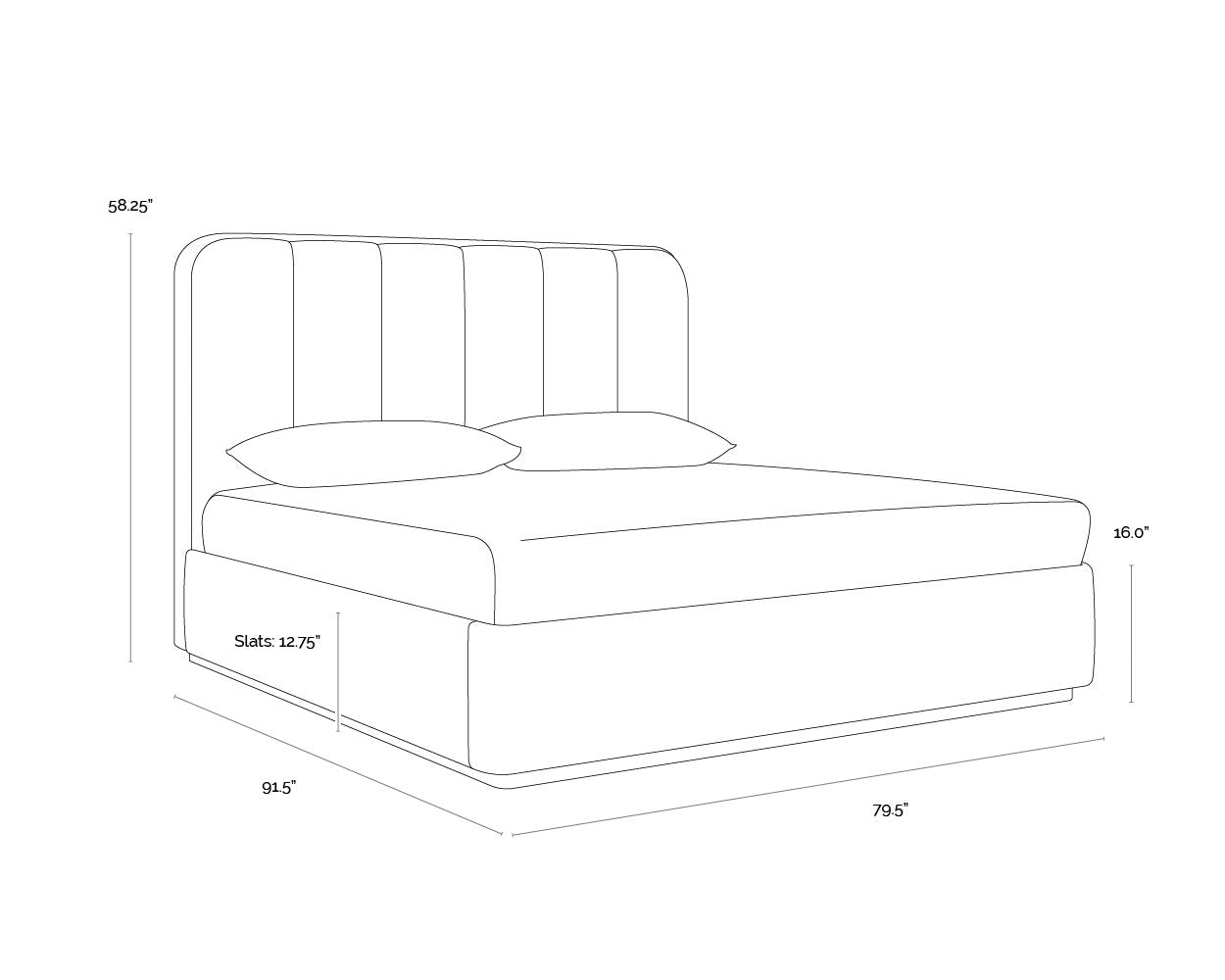 Jamille Bed - King - Eclipse White