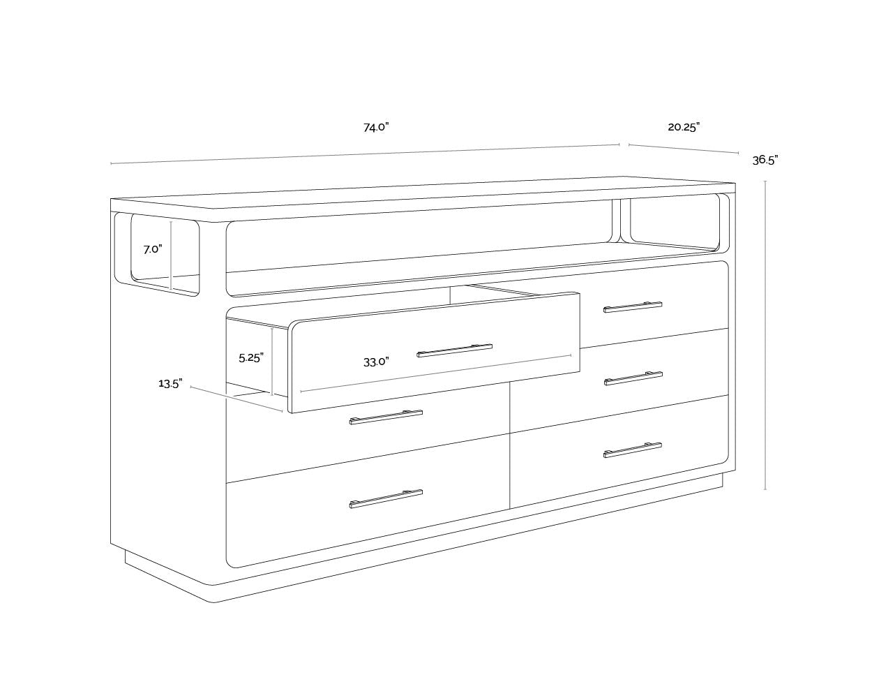 Danette Dresser - Grey