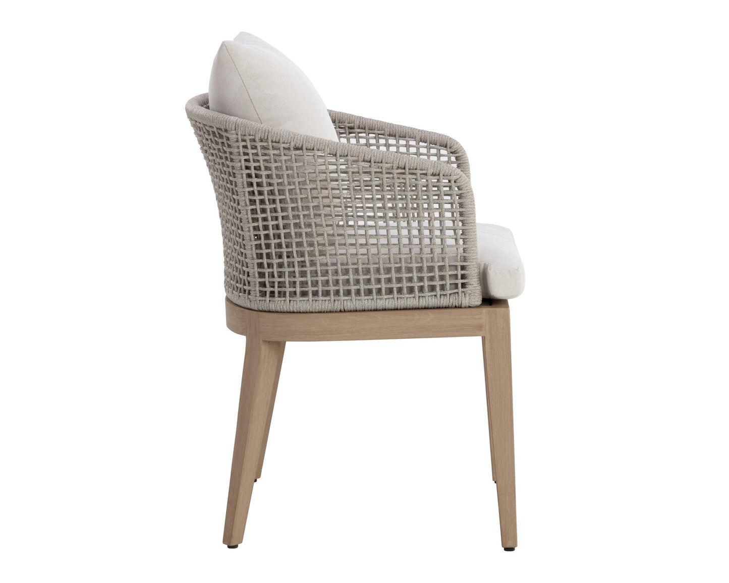 Capri Dining Armchair - Drift Brown - Palazzo Cream