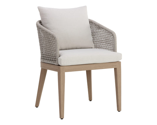 Capri Dining Armchair - Drift Brown - Palazzo Cream