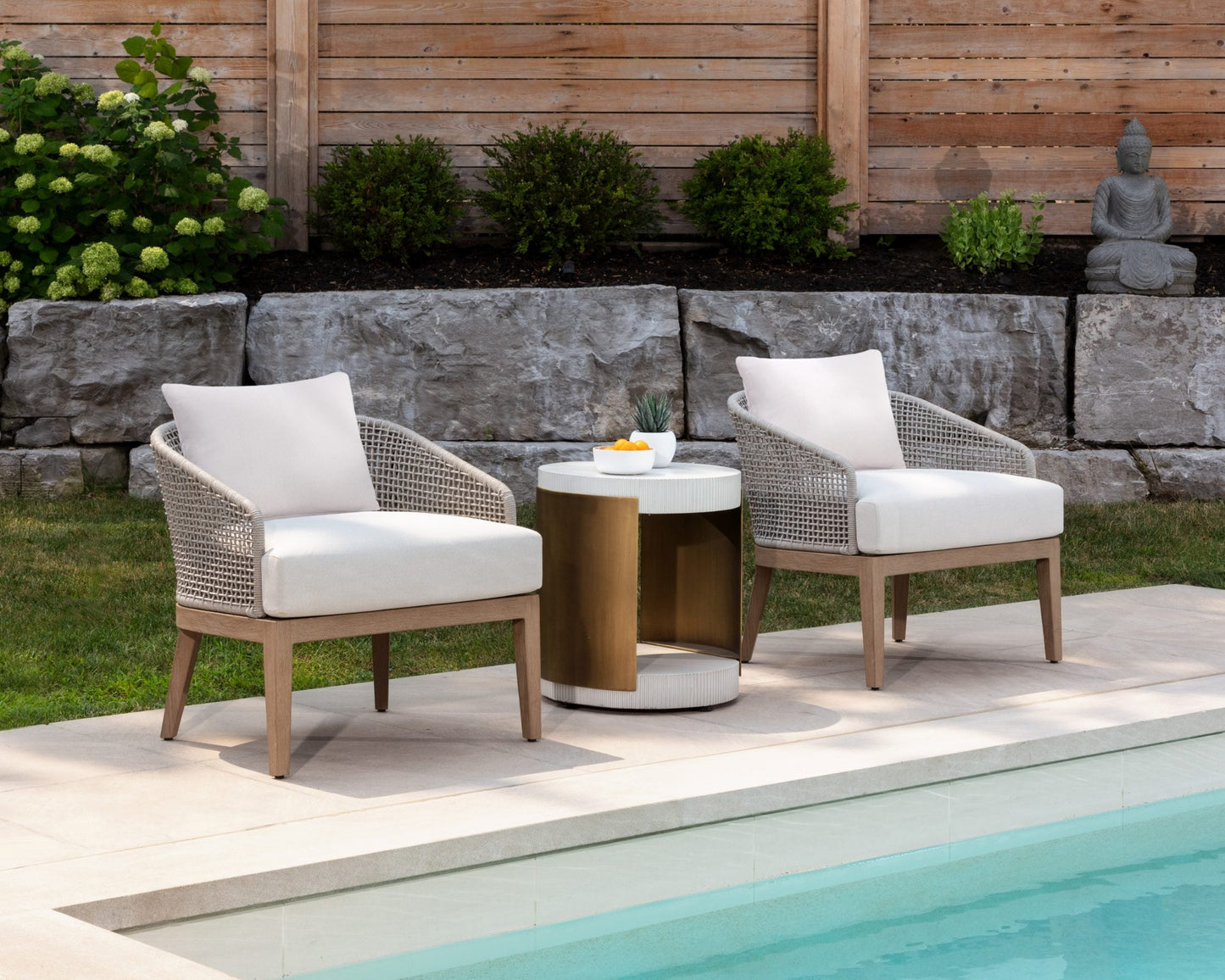 Capri Lounge Chair - Drift Brown - Palazzo Cream