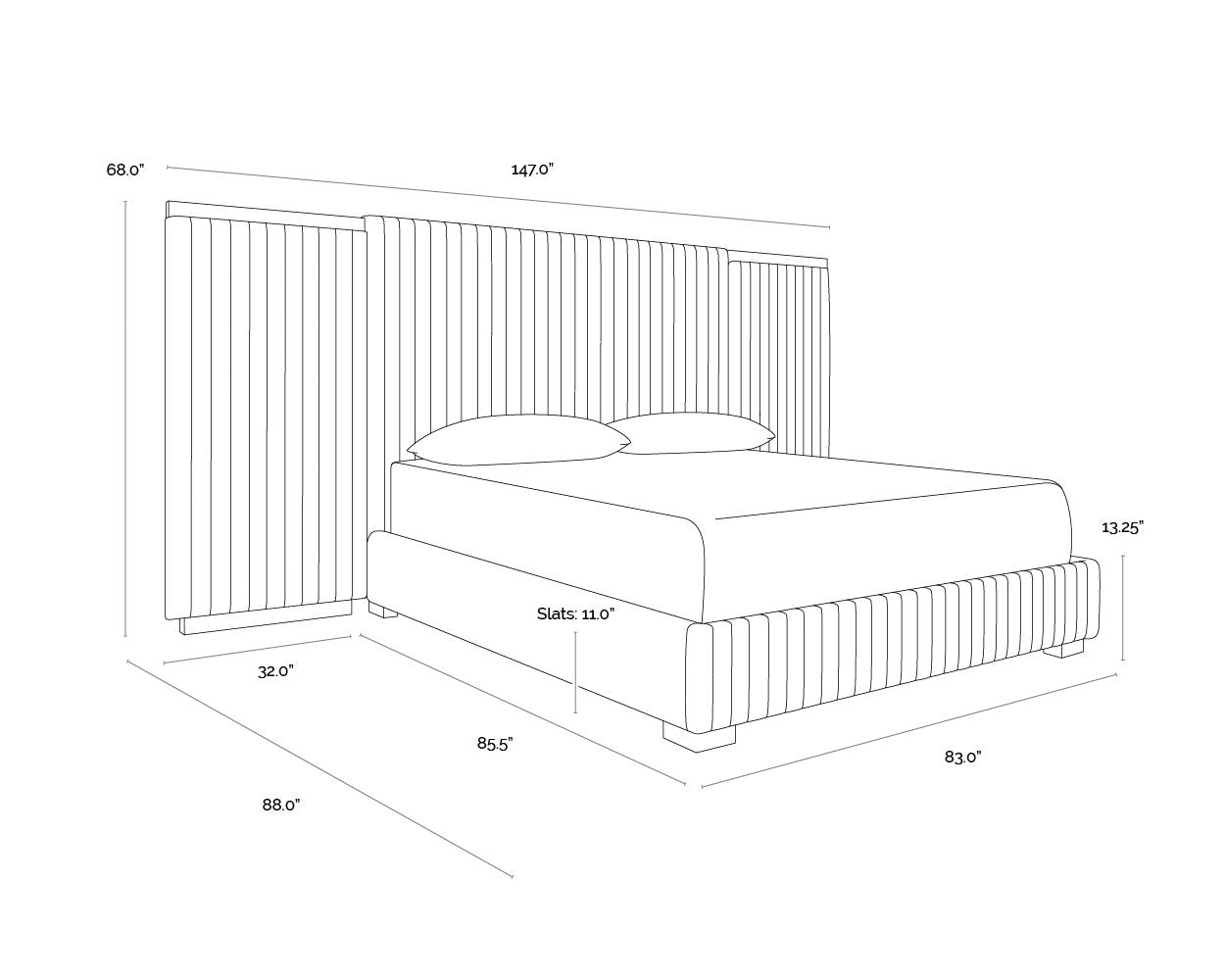 Tarrant Bed - King - Monument Oatmeal