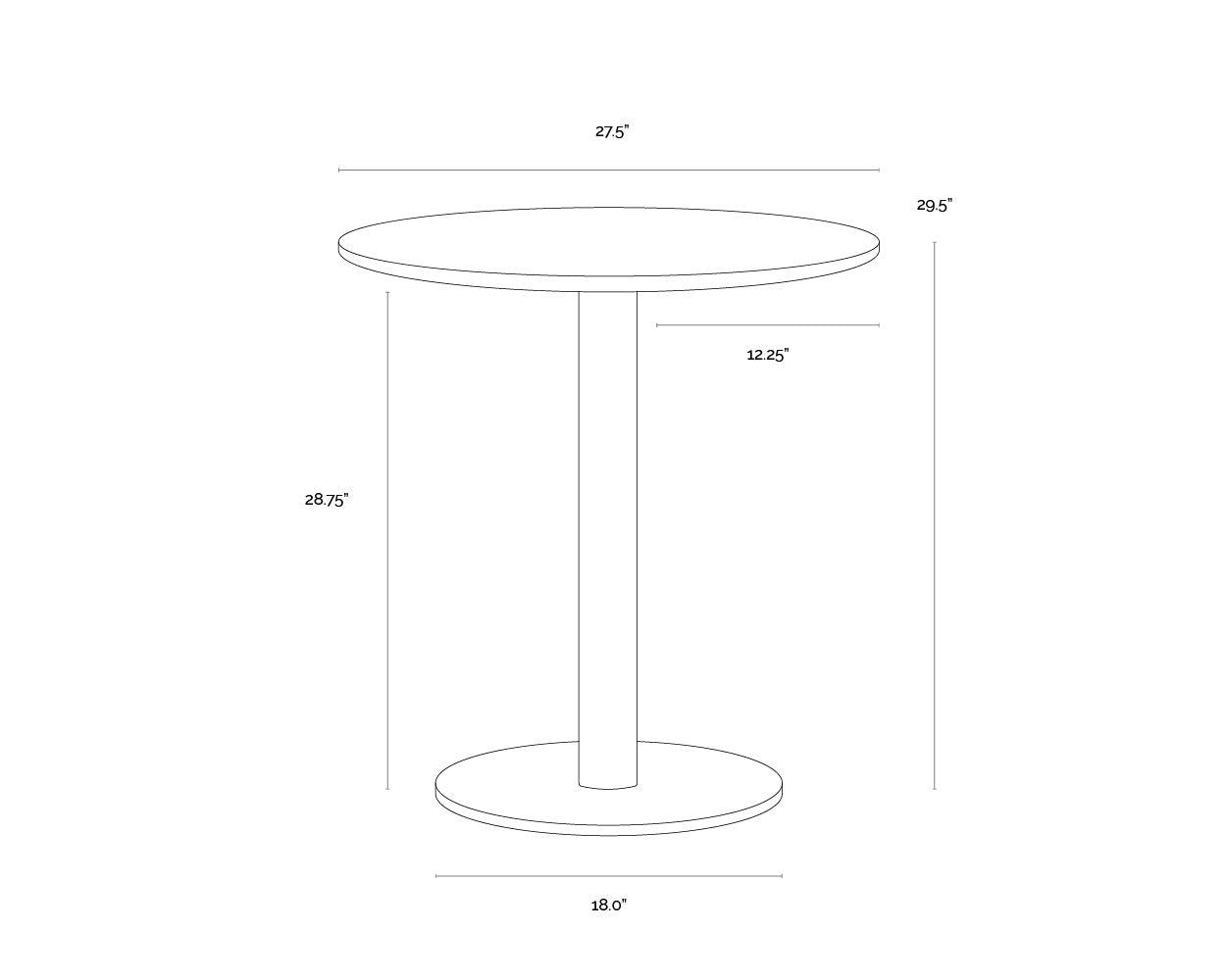 Suki Bistro Table - 27.5"