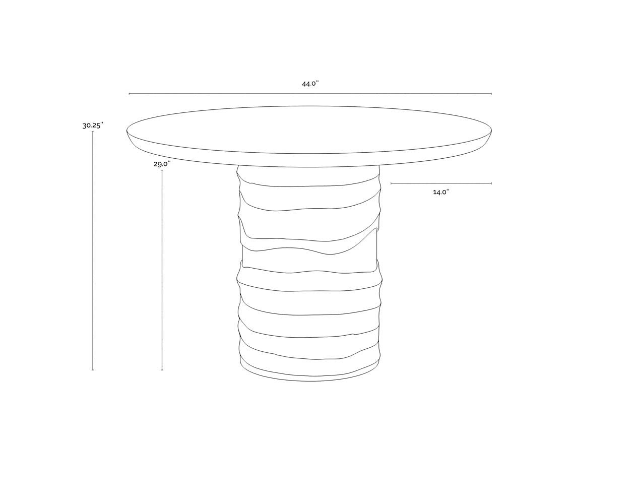 Alanya Dining Table - Round - 44"