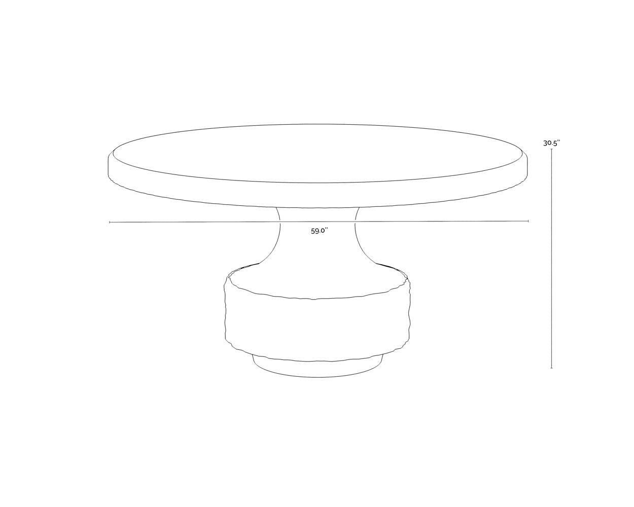 Mersin Dining Table - 59"