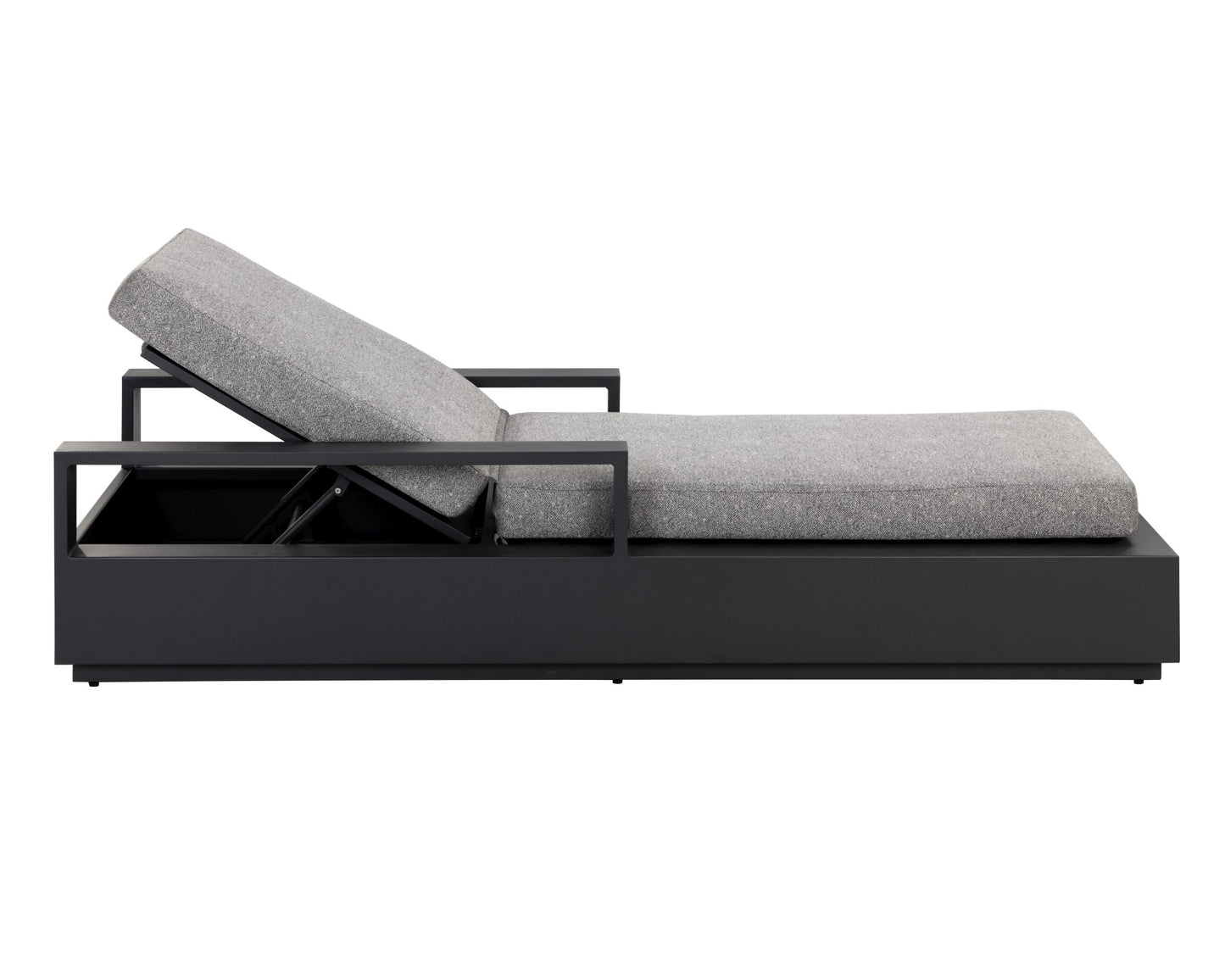 Tavira Lounger - Charcoal - Lanikai Salt And Pepper