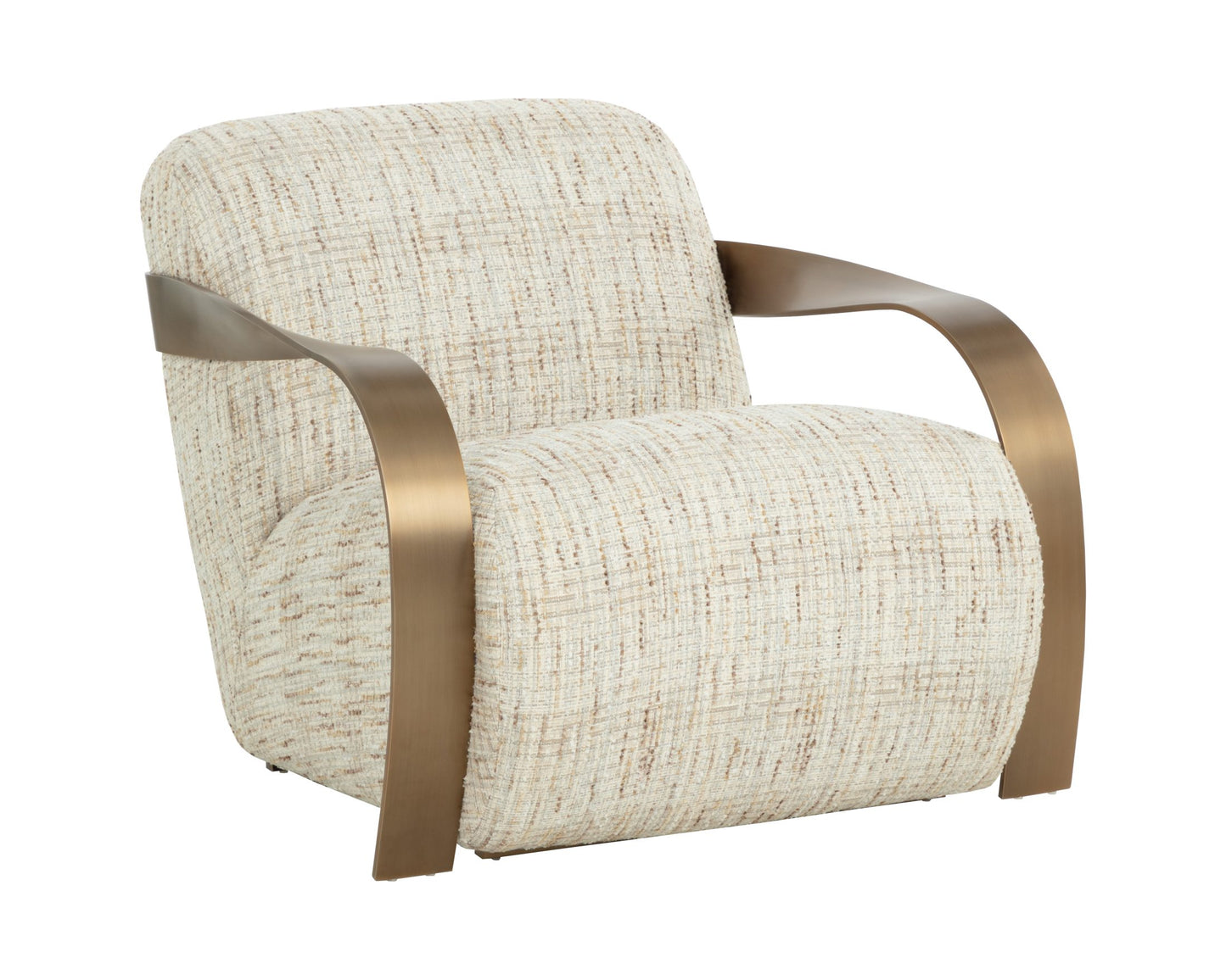 Sonesta Lounge Chair - Antique Brass - Haute Cobblestone