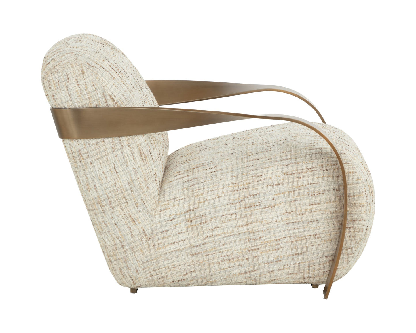Sonesta Lounge Chair - Antique Brass - Haute Cobblestone