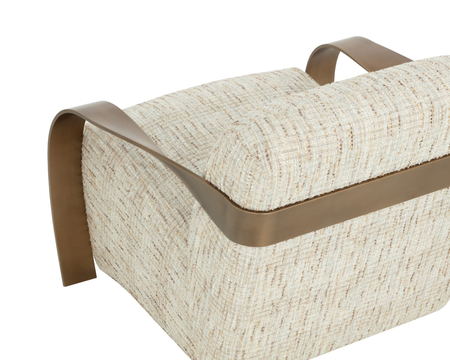 Sonesta Lounge Chair - Antique Brass - Haute Cobblestone