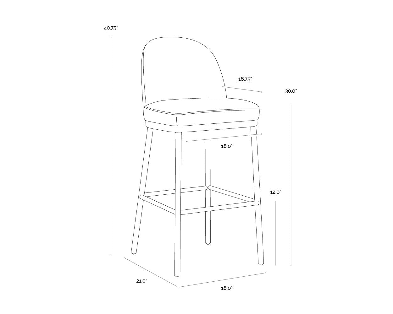 Lavania Barstool - Meg Taupe / Porcini Taupe
