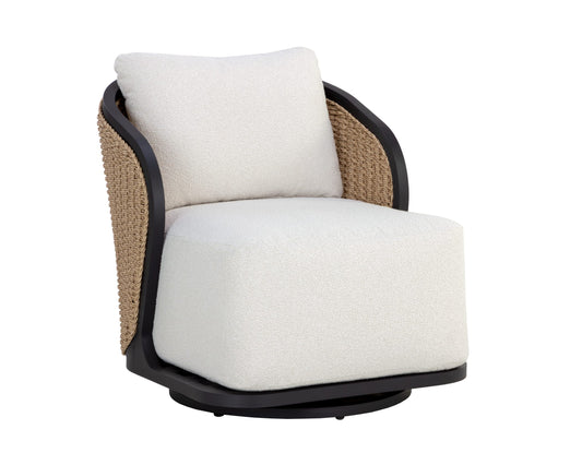 Bora Swivel Armchair - Louis Cream