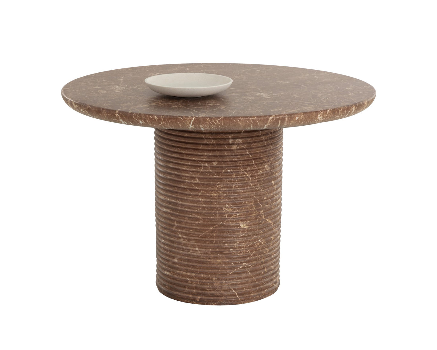 Riva Dining Table - Marble Look - Mocha - 43"