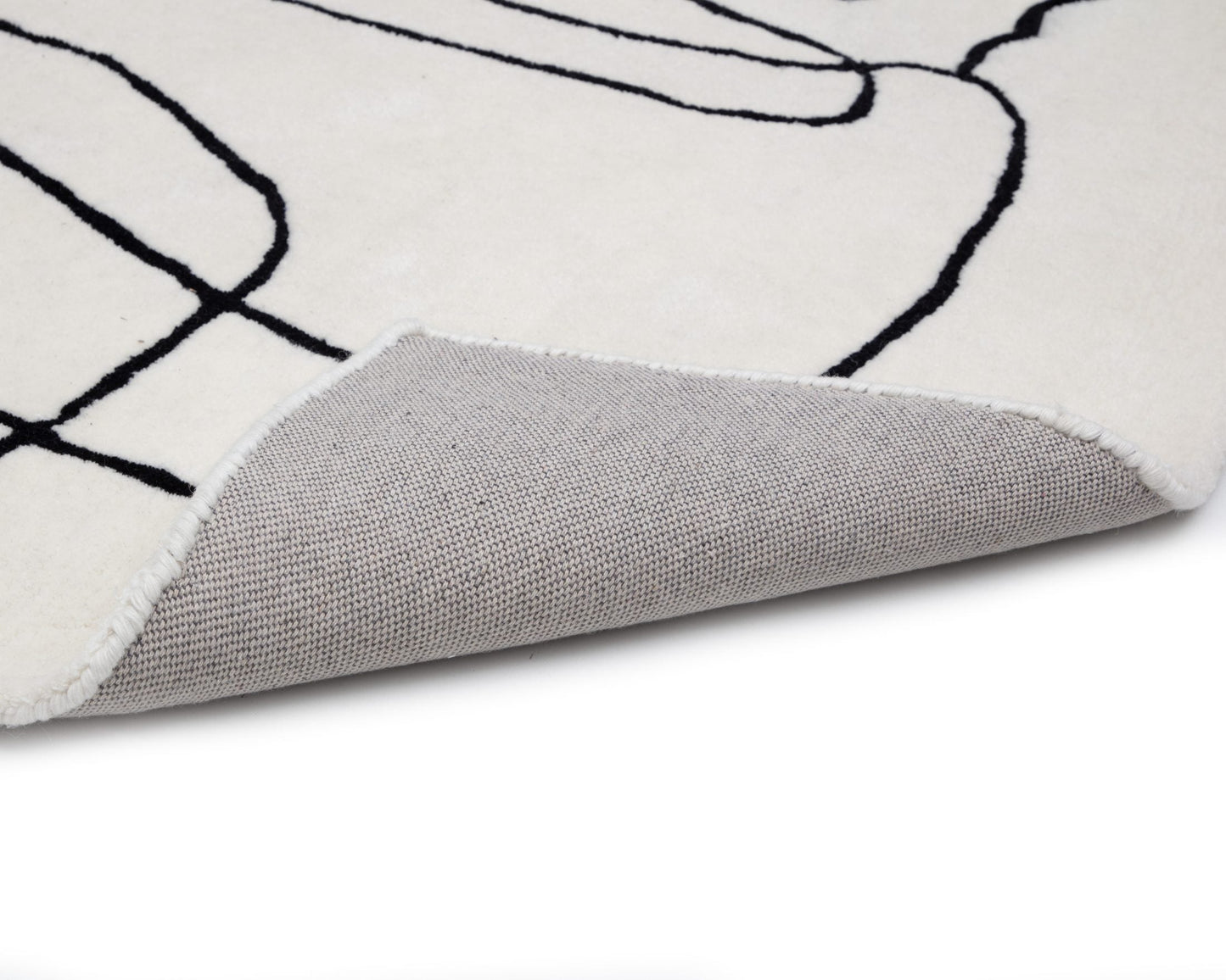 Tilda Hand -Tufted Rug - Ivory / Charcoal - 8' X 10'