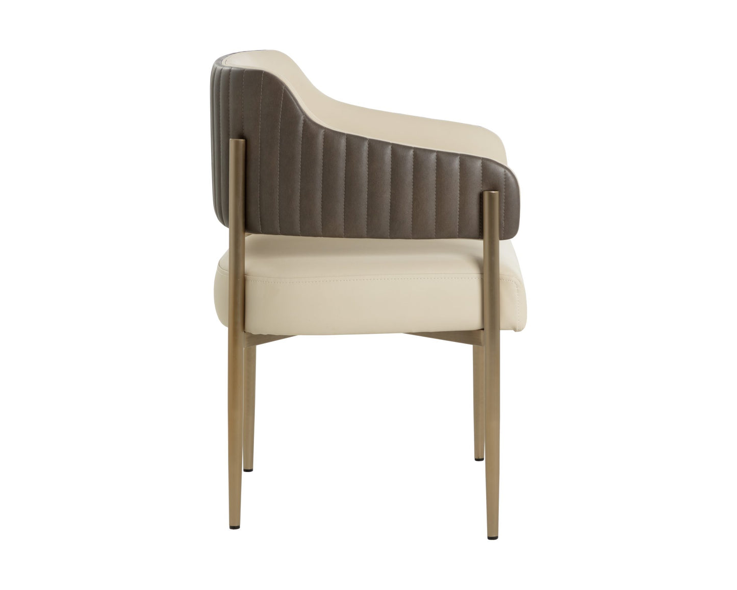 Tova Dining Armchair - Dillon Cream / Bravo Ash
