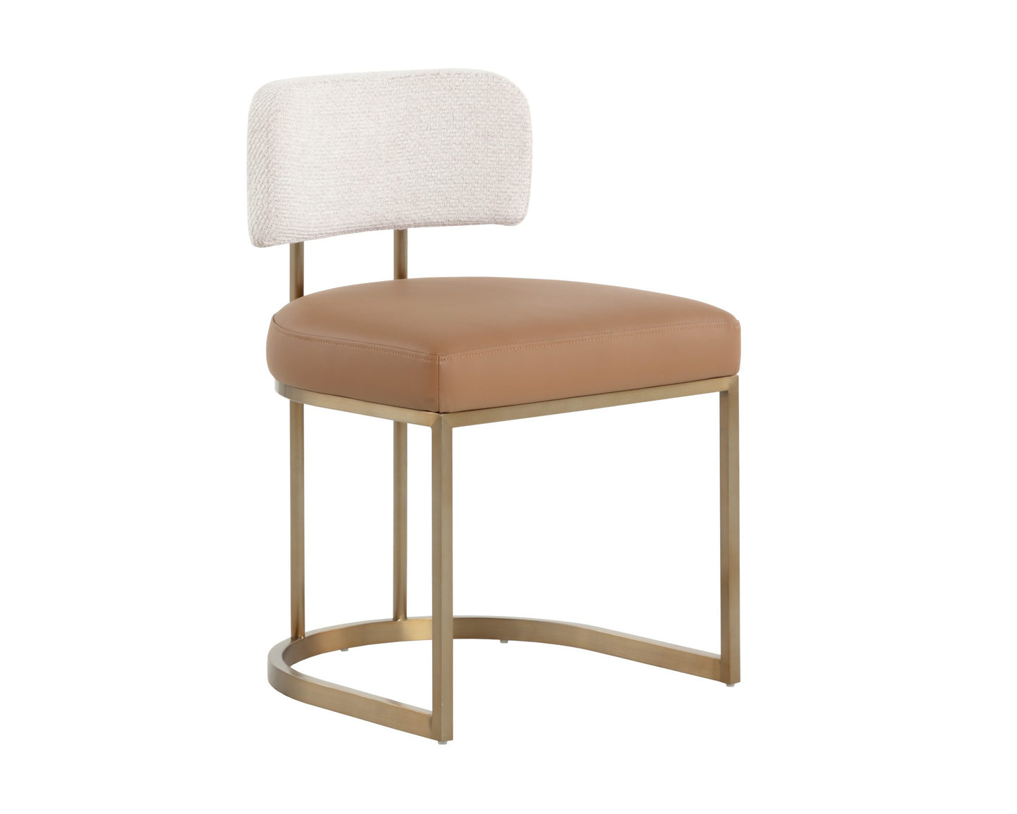 Larissa Dining Chair - Napa Cognac with Rhea Barley