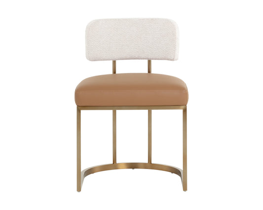Larissa Dining Chair - Napa Cognac with Rhea Barley