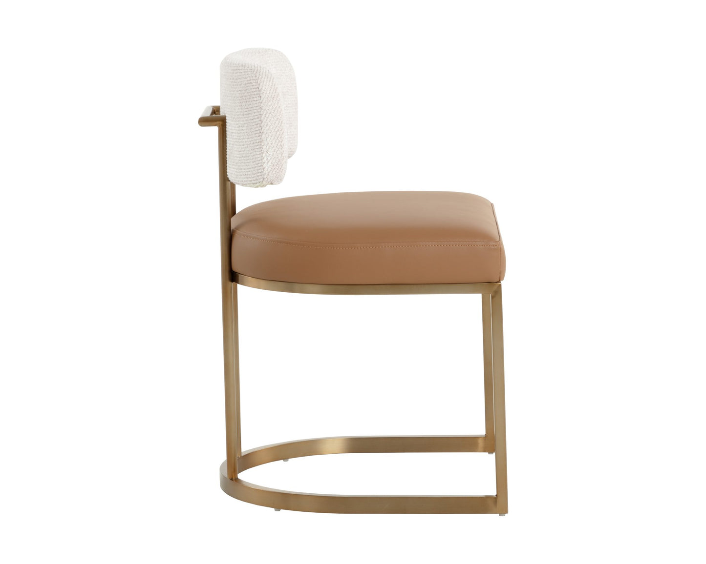 Larissa Dining Chair - Napa Cognac with Rhea Barley