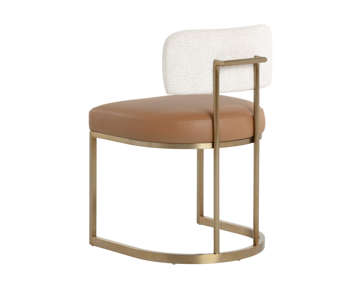 Larissa Dining Chair - Napa Cognac with Rhea Barley