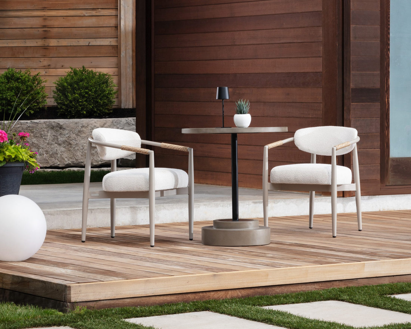 Marlowe Bistro Table - Black - Grey - 27.5"