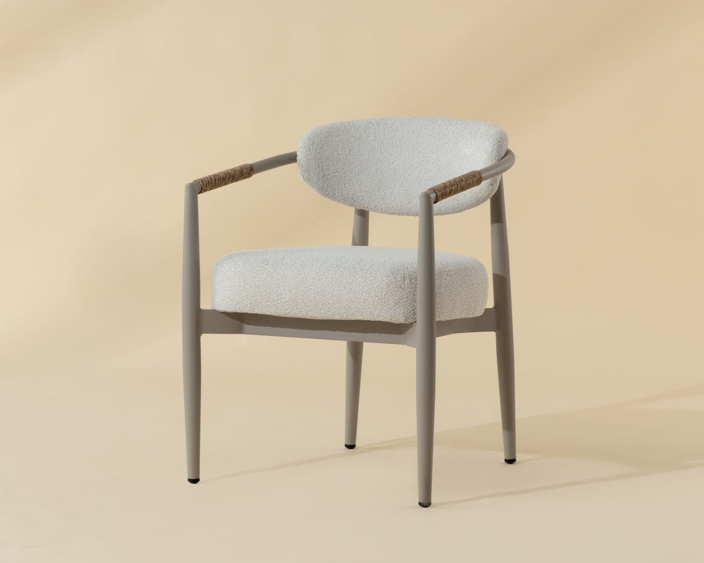 Marita Dining Armchair - Greige - Louis Cream