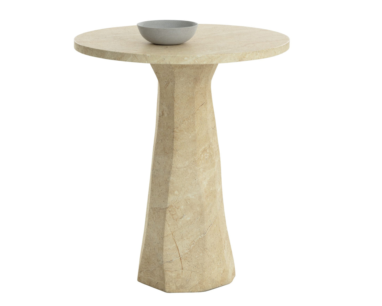 Kliff Bar Table - Travertine Look - Natural