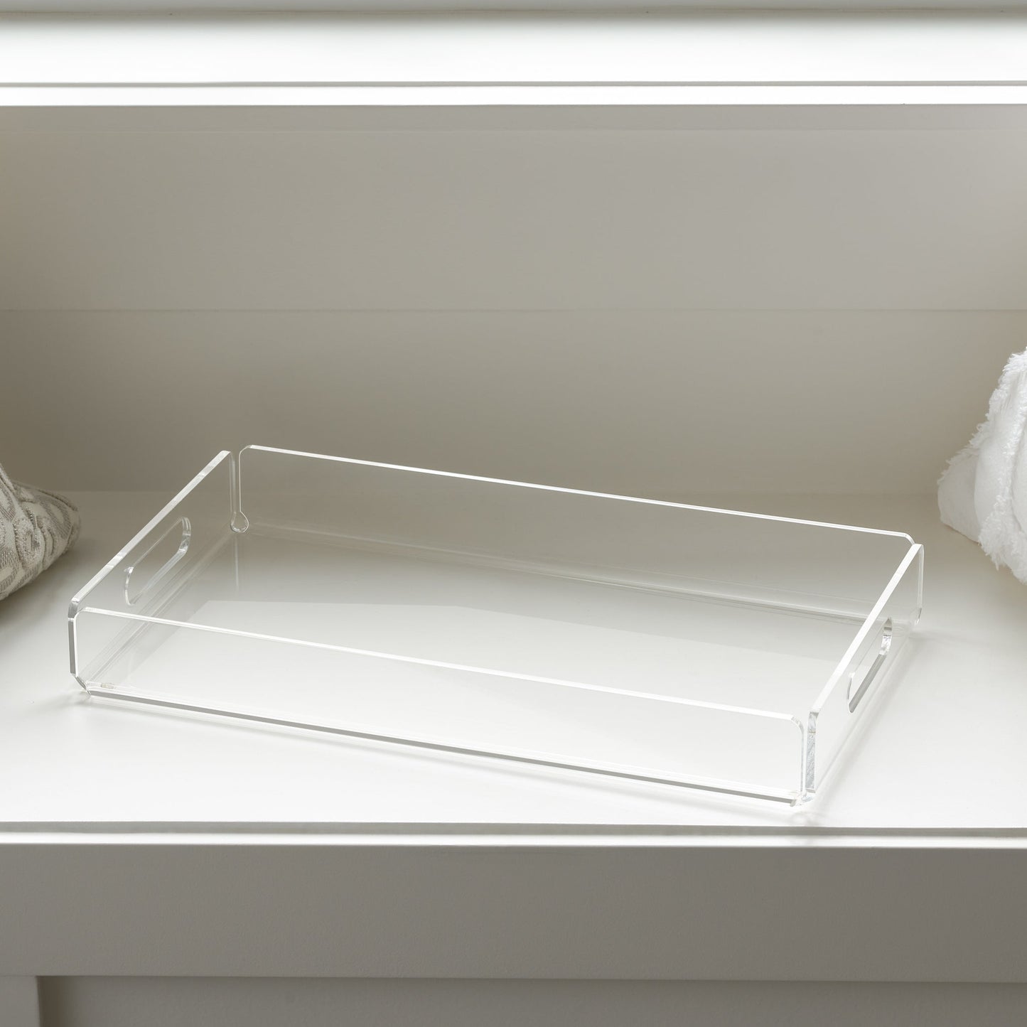 Lucite Acrylic 16.75 x 9.5 Inch Rectangle Tray