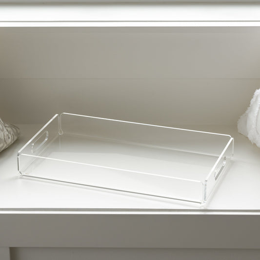 Lucite Acrylic 16.75 x 9.5 Inch Rectangle Tray