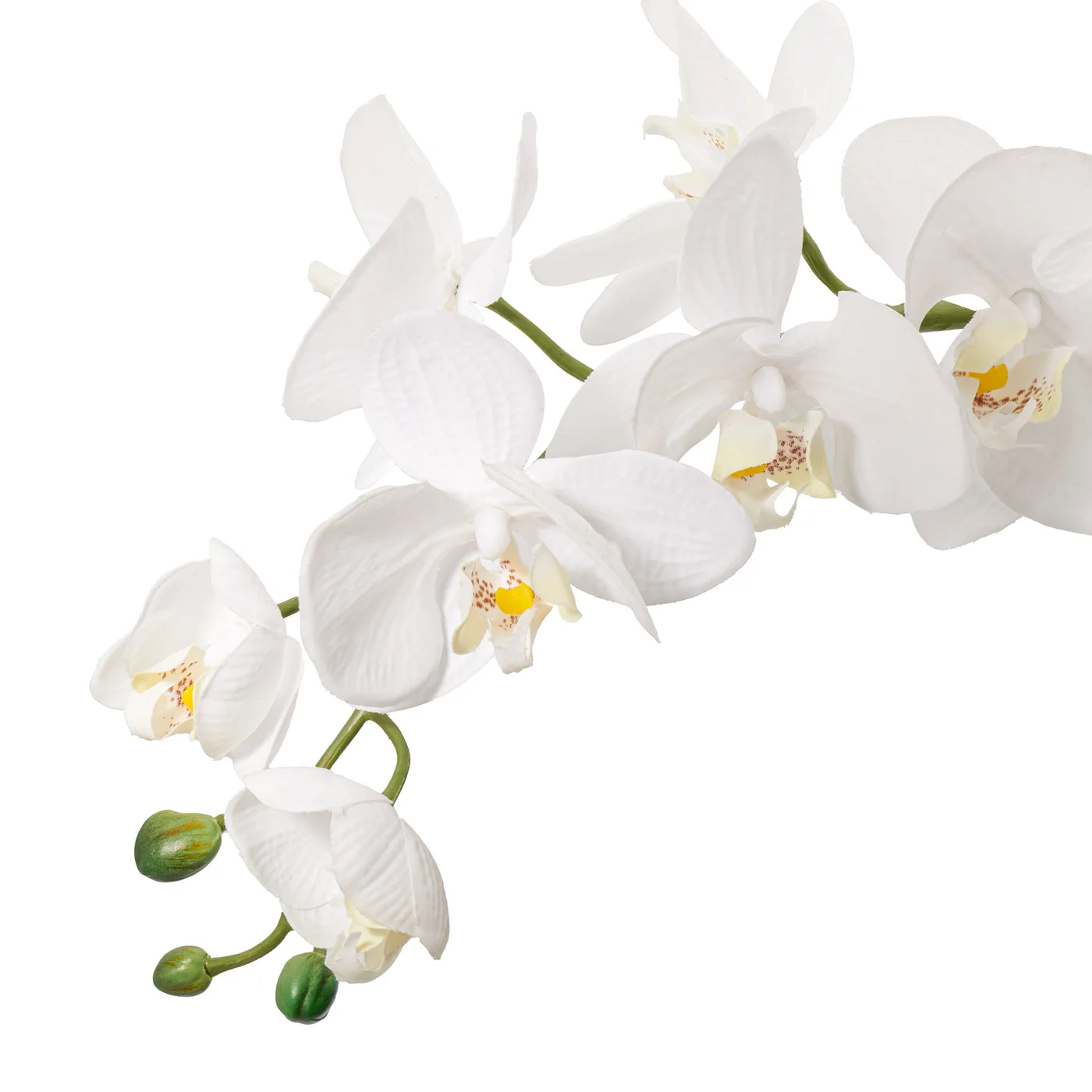Orchid Potted Faux 23 Inch Triple Stem - White