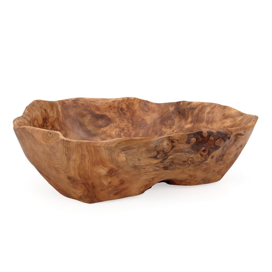 Costa Carved Wood 18 x 16.5 Inch Bowl