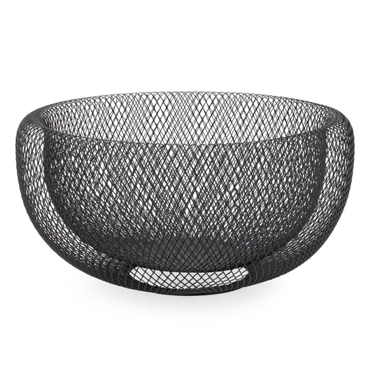 Mesh Double Wall Black Bowl - 11 Inch Diameter