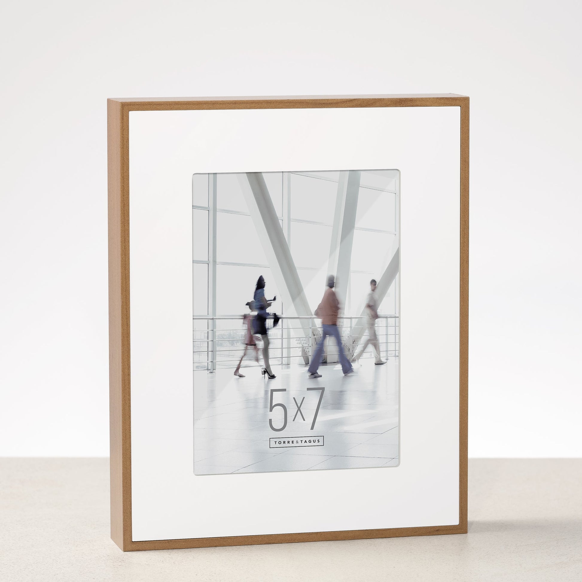 Boulevard Walnut Veneer Photo Frame with Matte - 5x7 Inch