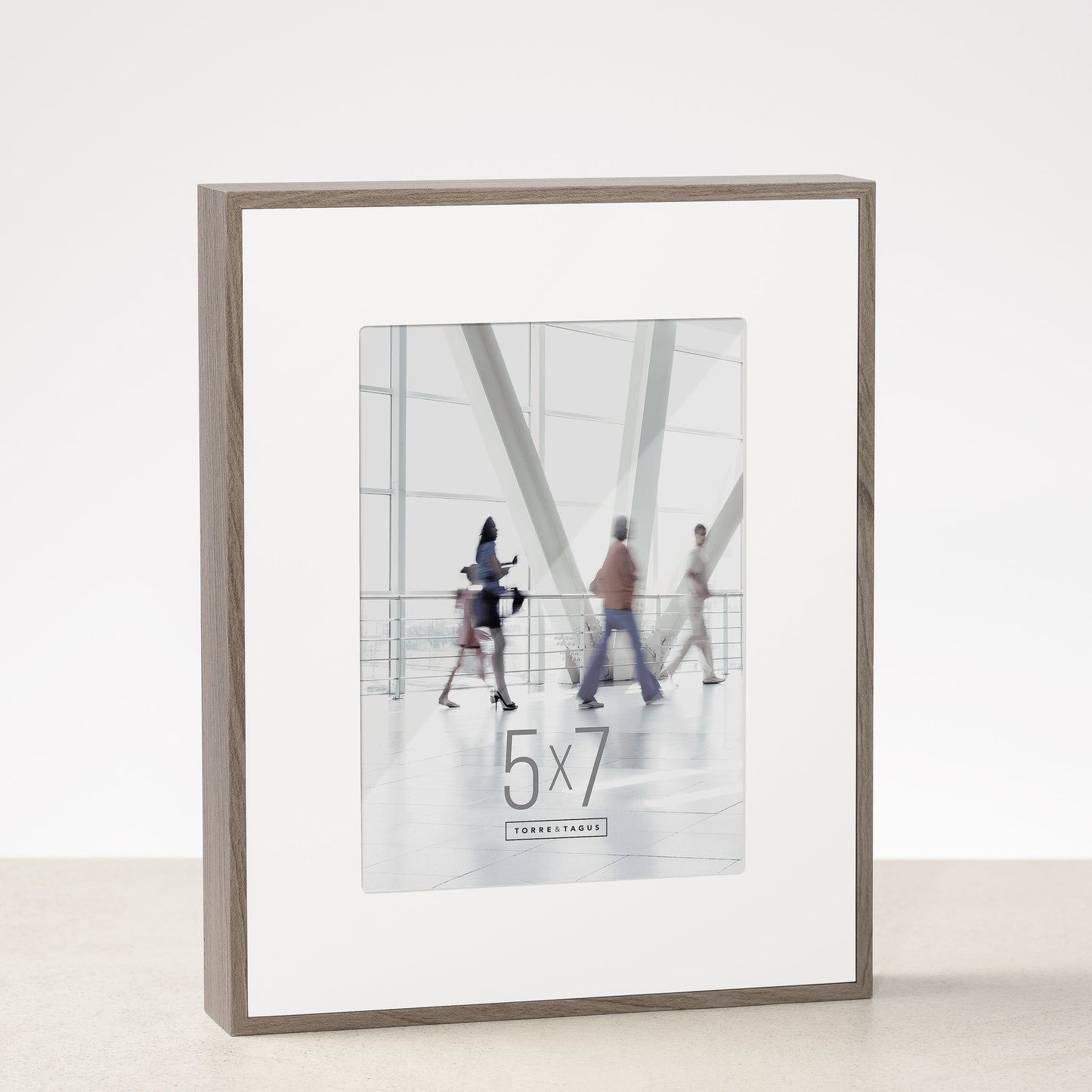 Boulevard Ash Veneer Photo Frame with Matte - 5x7 Inch