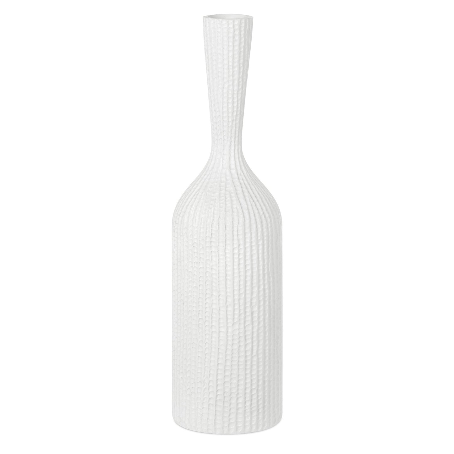 Zoro Carved Line Resin Vase - 24 Inch Tall