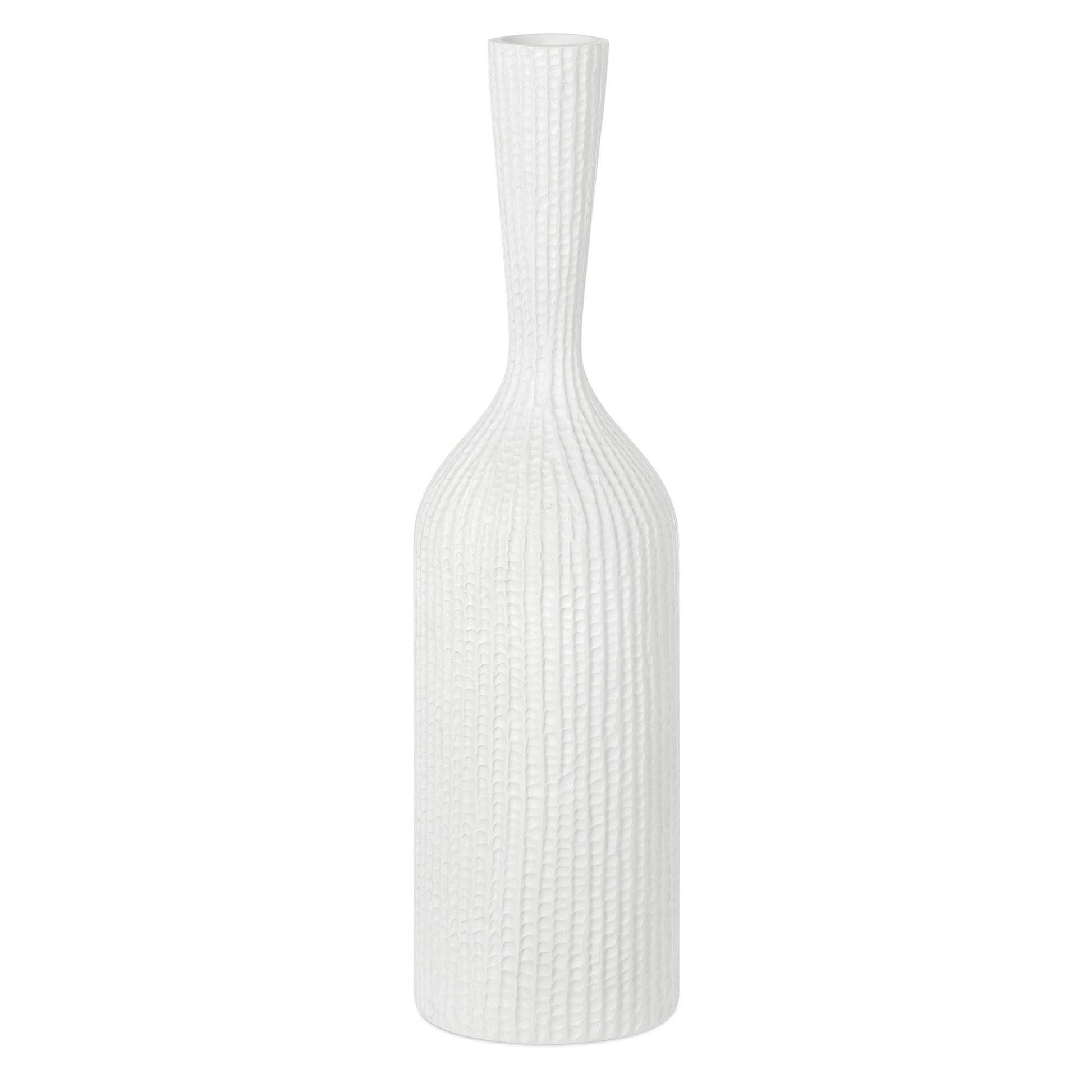 Zoro Carved Line Resin Vase - 24 Inch Tall