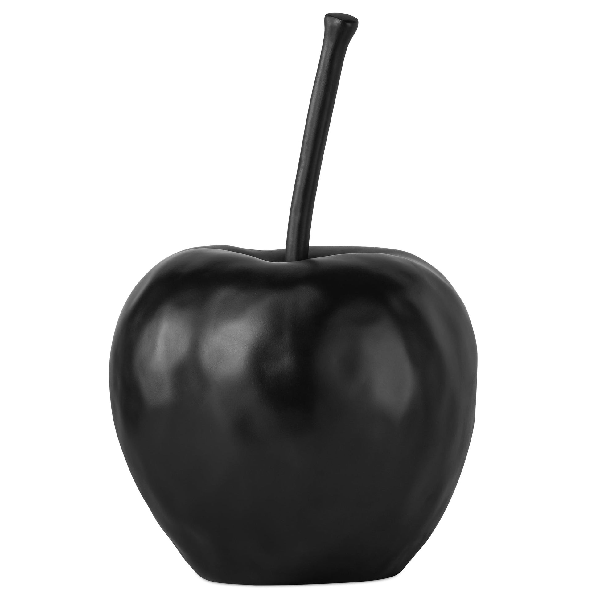 Grand Apple Oversized Resin Decor Sculpture - Black