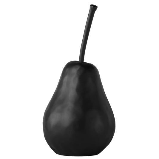 Grand Pear Oversized Resin Decor Sculpture - Black