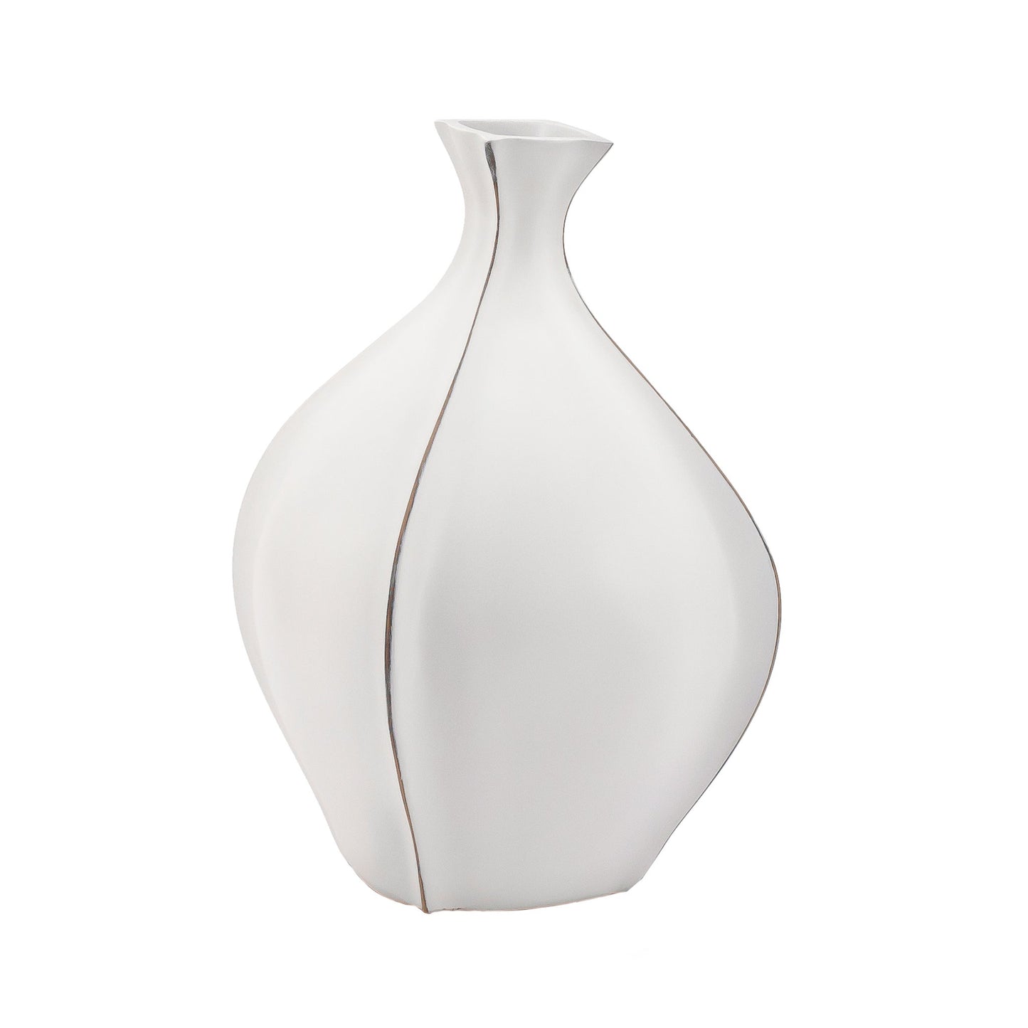 Whimsical Gourd 14.5 Inch Tall Resin Wide Vase