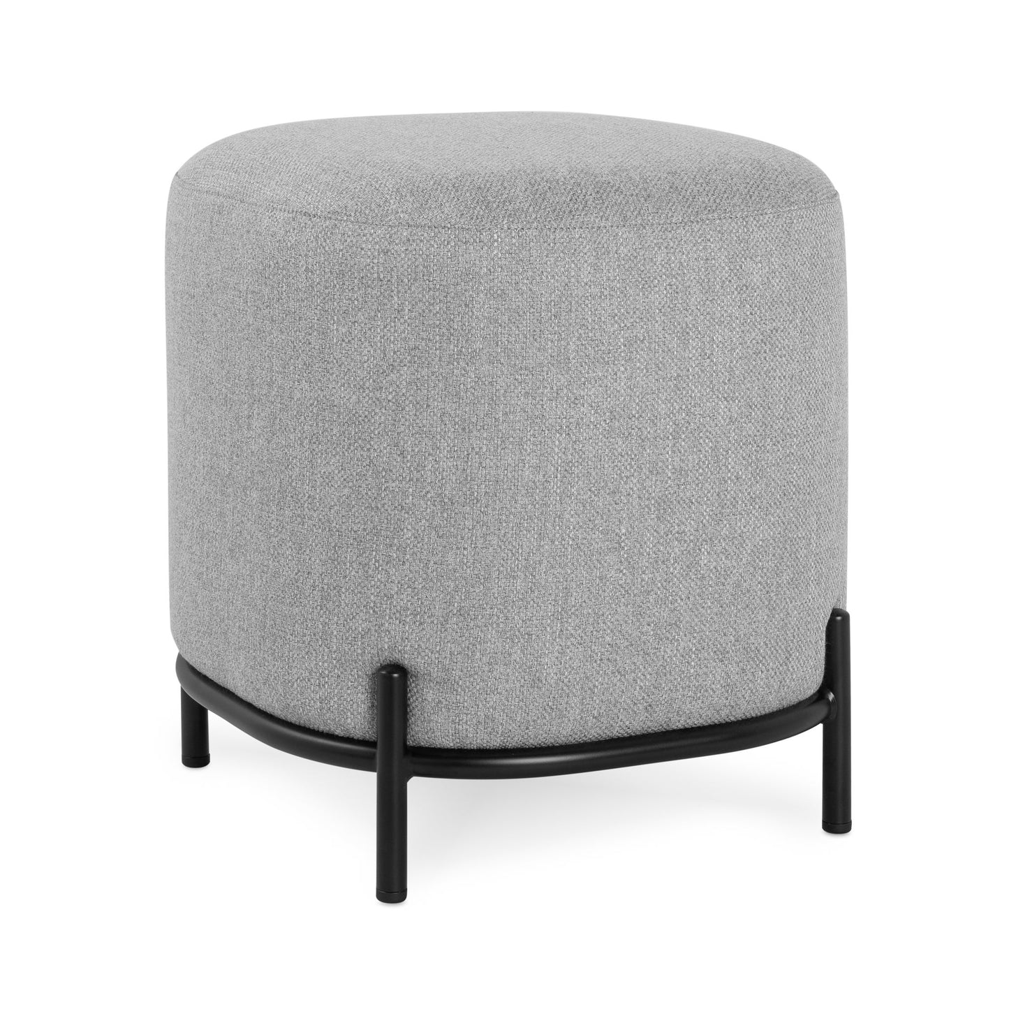 Pender Pin Leg Upholstered Ottoman Stool (17 x 18 Inches) - Grey