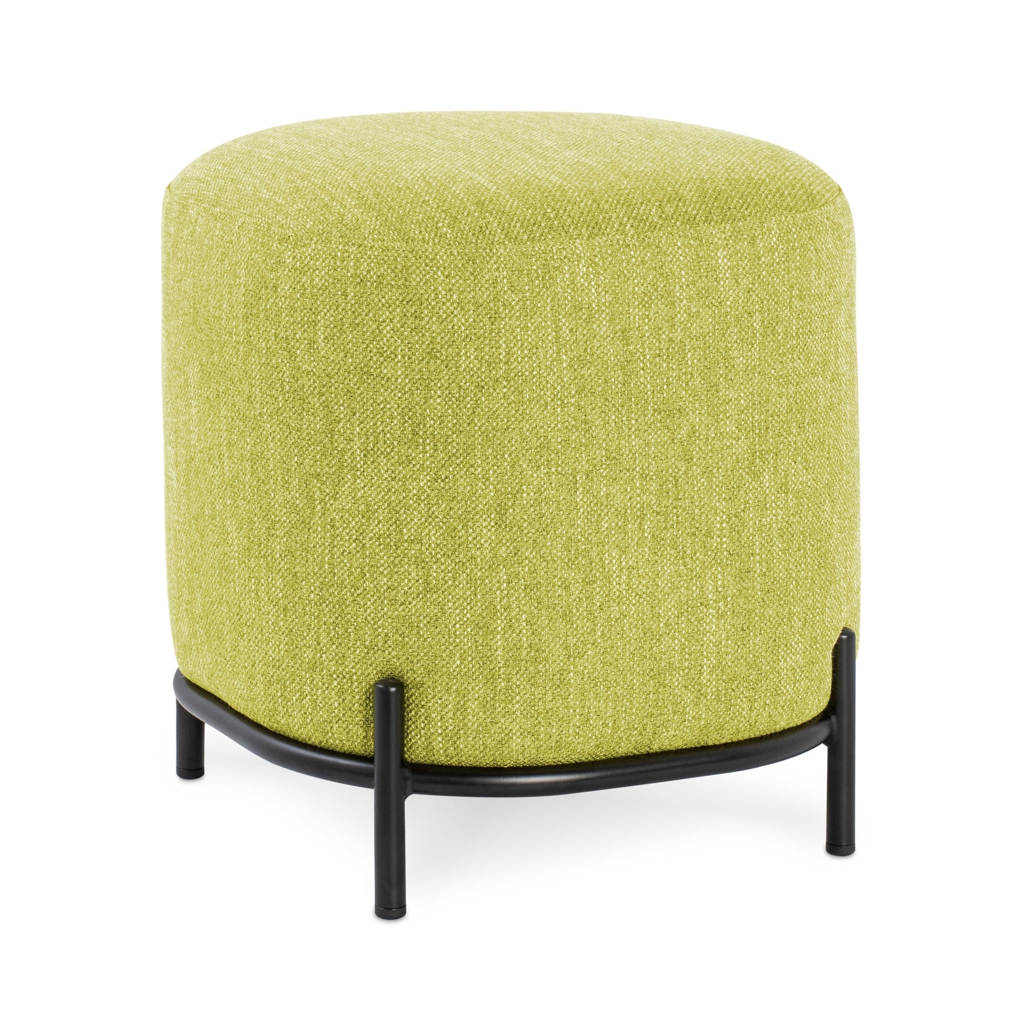 Pender Pin Leg Upholstered Ottoman Stool (17 x 18 Inches) - Green