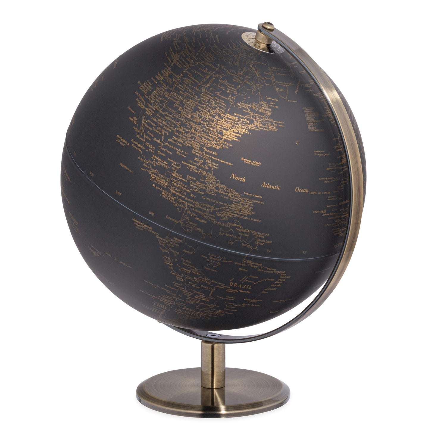 Latitude Vintage Black World Globe
