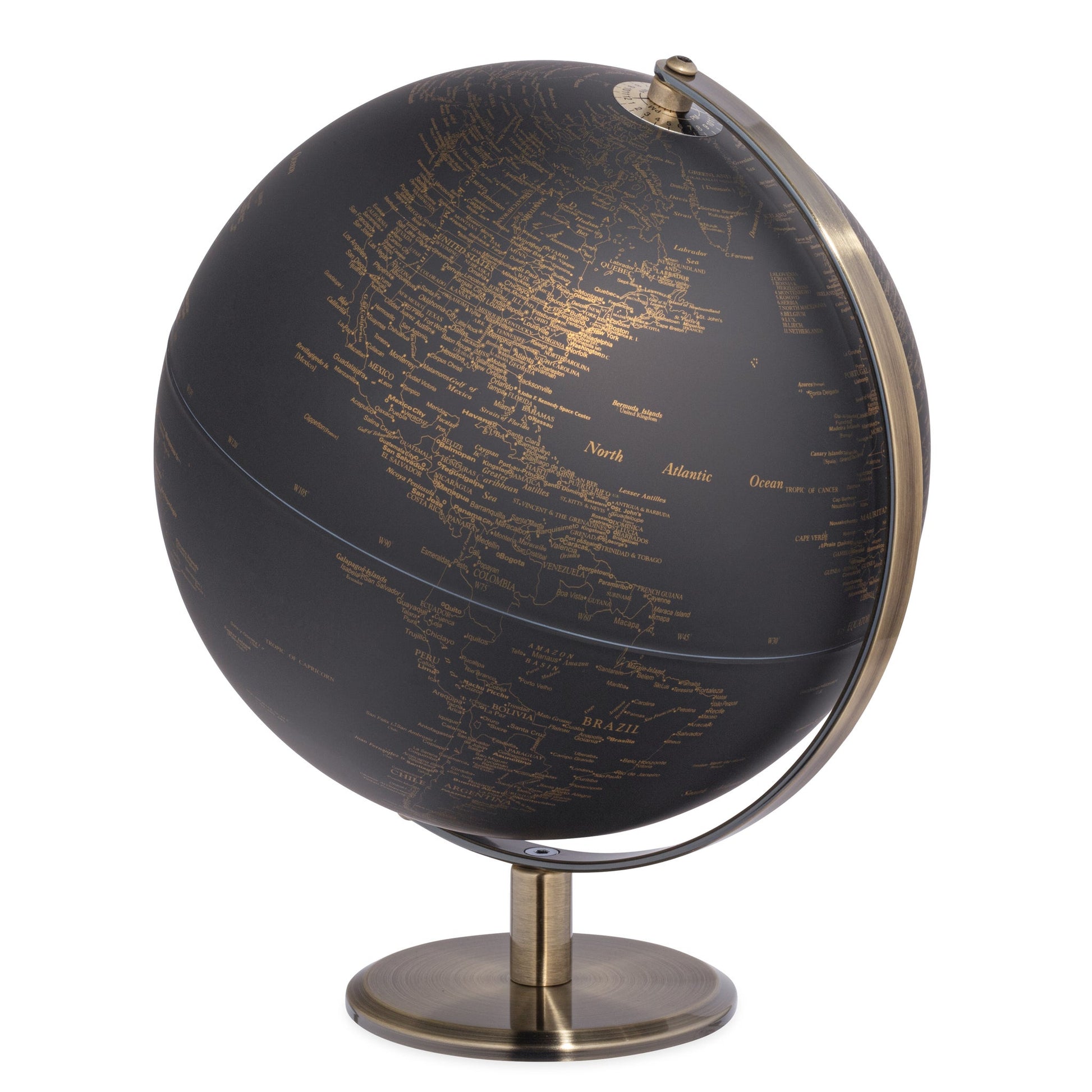 Latitude Vintage Black World Globe