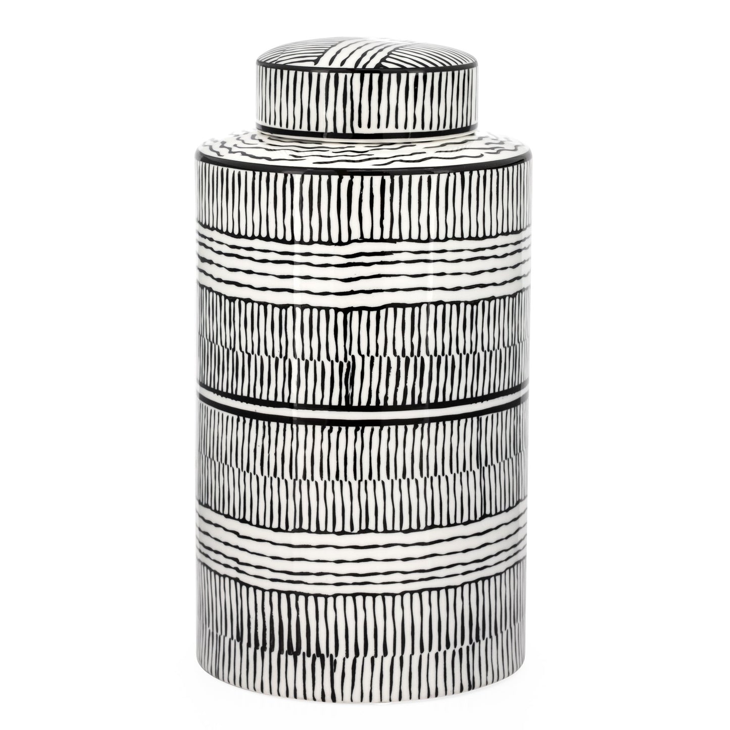 Takara Pattern 11.5 Inch Tall Ceramic Decorative Canister