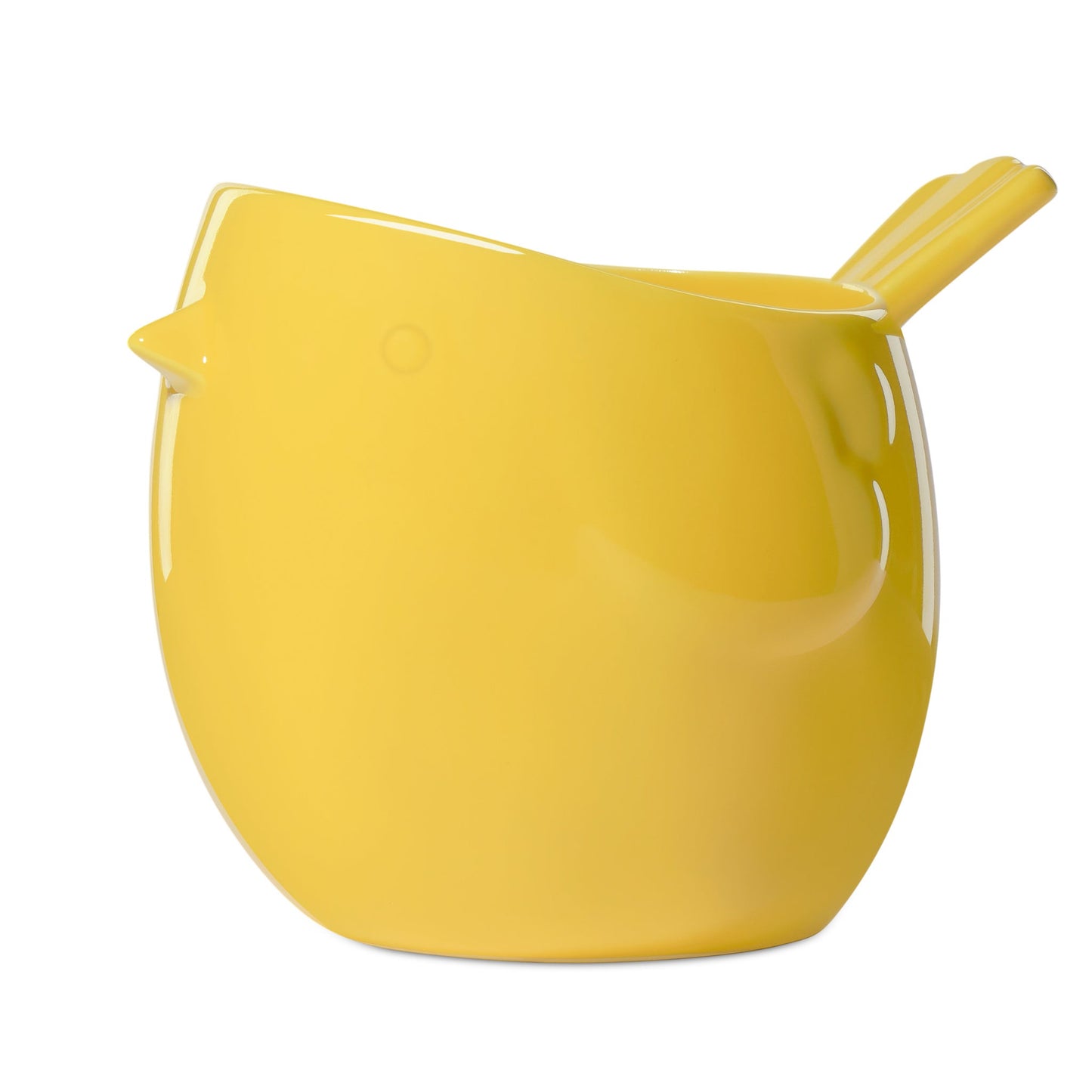 Finch Bird Ceramic Drop Pot Planter - Yellow
