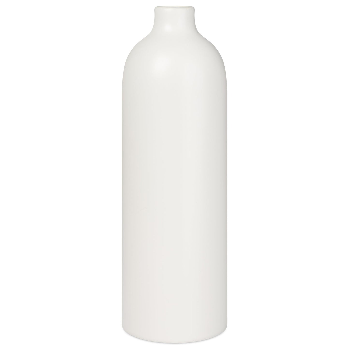 Komi Ceramic Bottle Vase - 11 Inch Tall - White