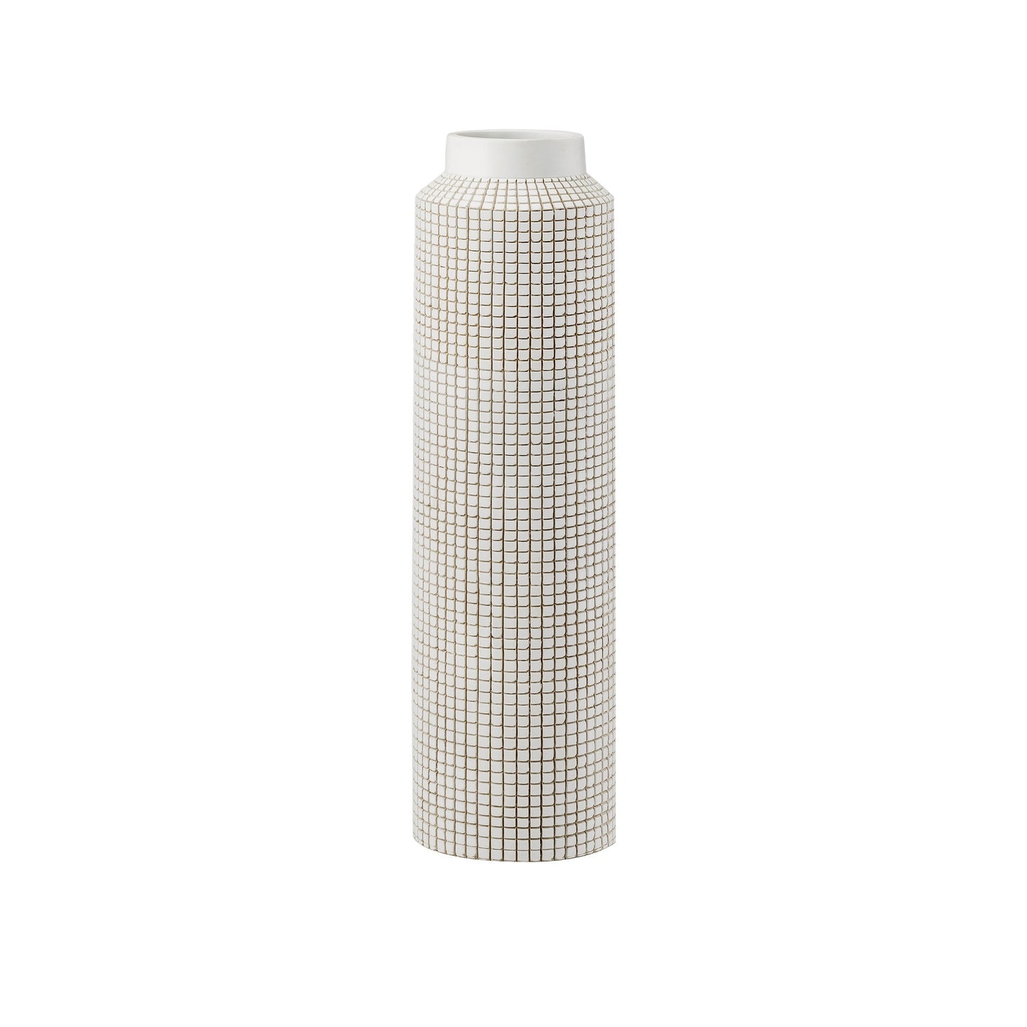 Allic Grid Carved Resin Vase - 21 Inch Tall